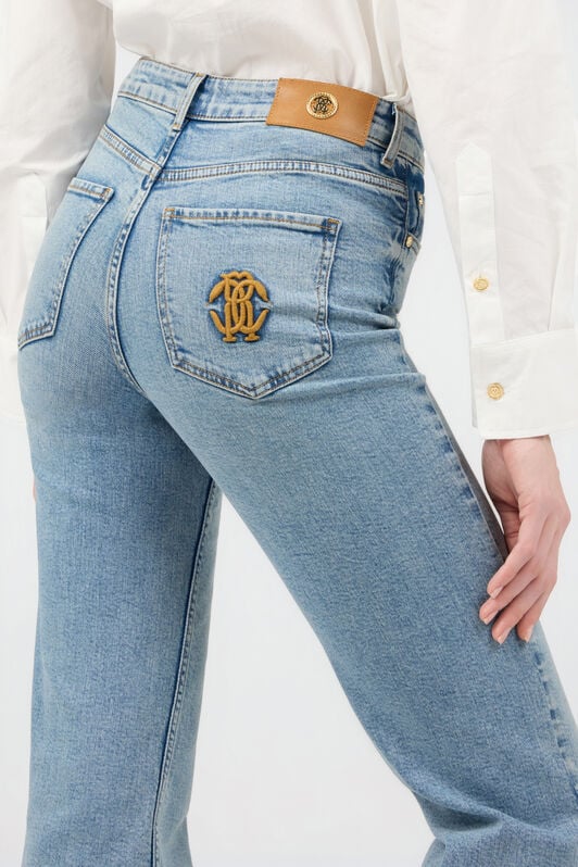 RC Vaqueros Acampanados Azul Claro Con Monogram RC DENIM SOJ20I-DL009