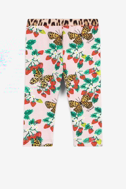 JU Leggings con stampe farfalla e fragole Rosa QJT215-JVF64