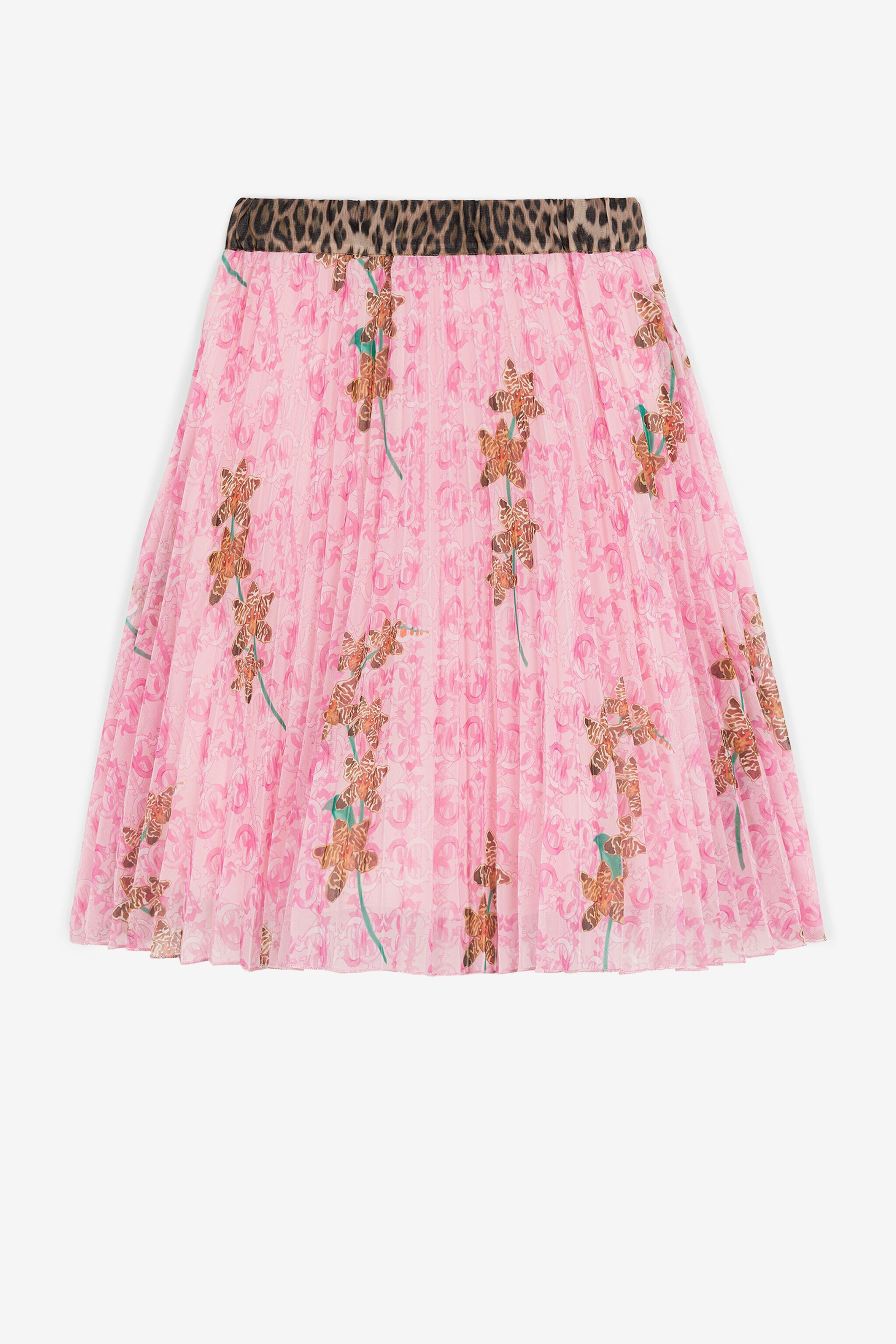 JU Fully-pleated midi skirt Pink QJT310-5LG26