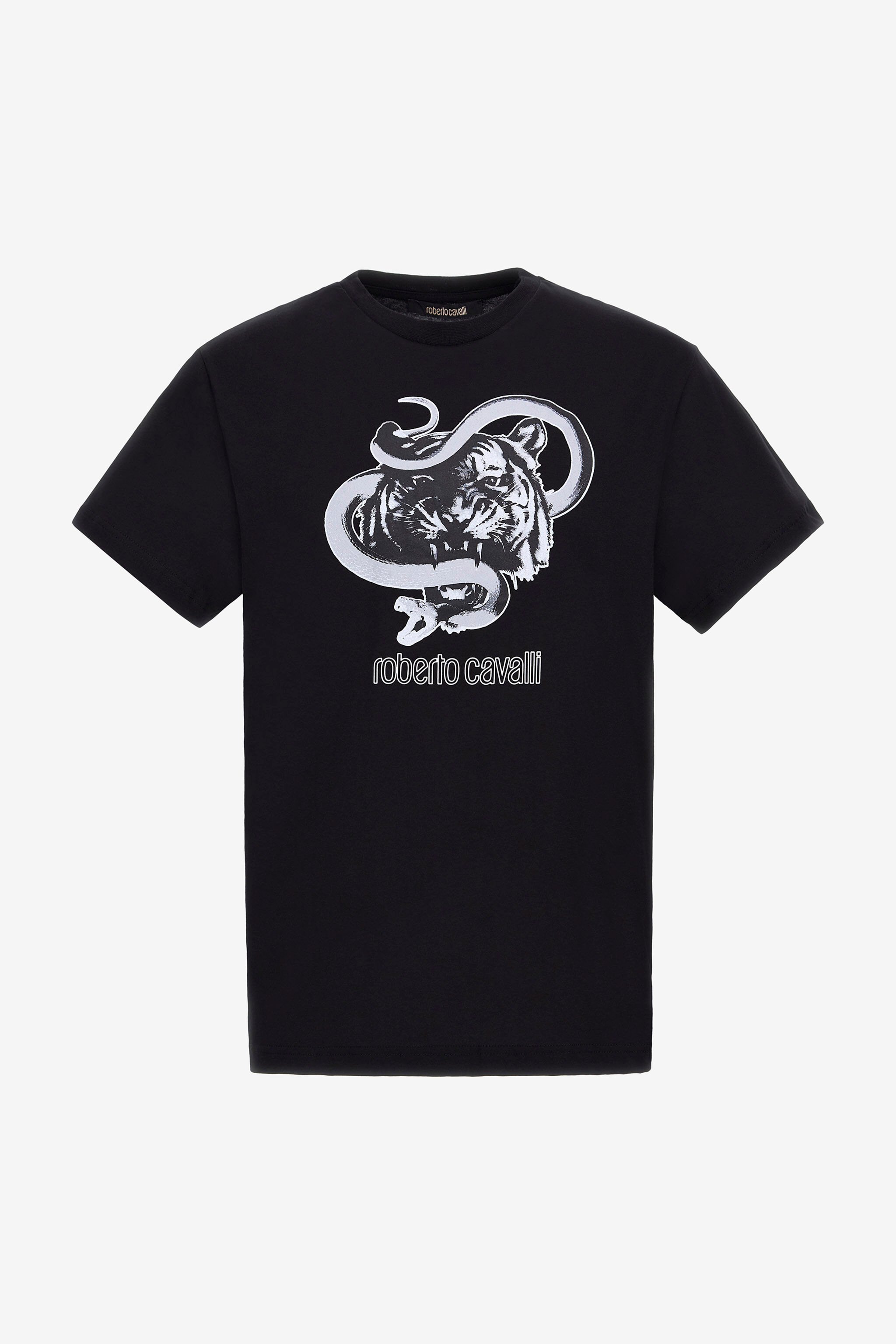 RC T-shirt with Jaguar and Snake prints Black NOT60J-JD060