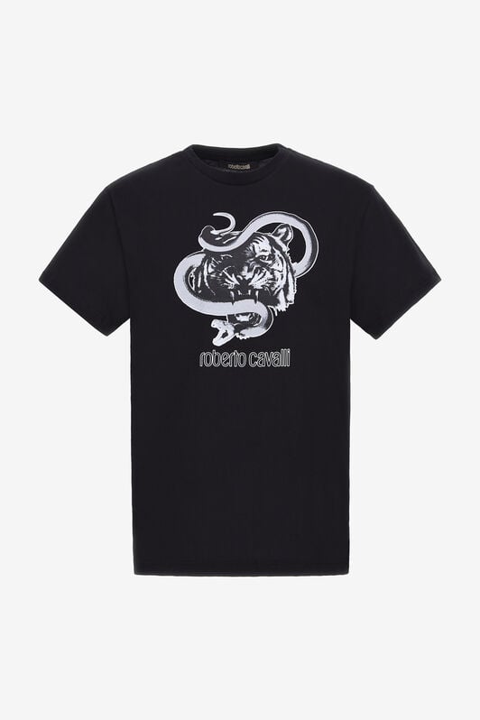 RC T-shirt with Jaguar and Snake prints RC T-shirt with Jaguar and Snake prints Negro NOT60J-JD060