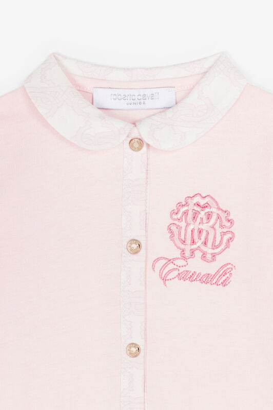 JU RC Monogram-Embroidered Babygrow Set Pink RJT840-JD001