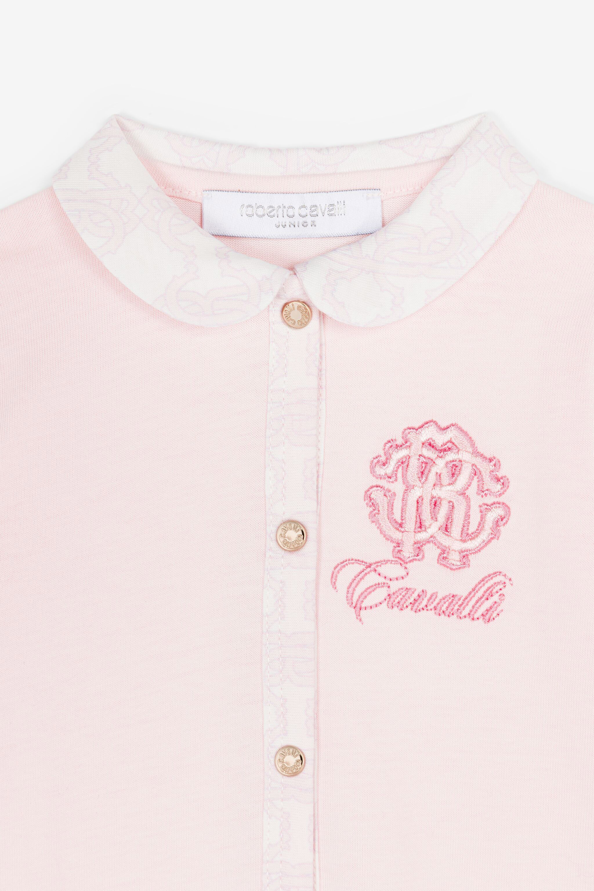 JU RC Monogram-Embroidered Babygrow Set Pink RJT840-JD001