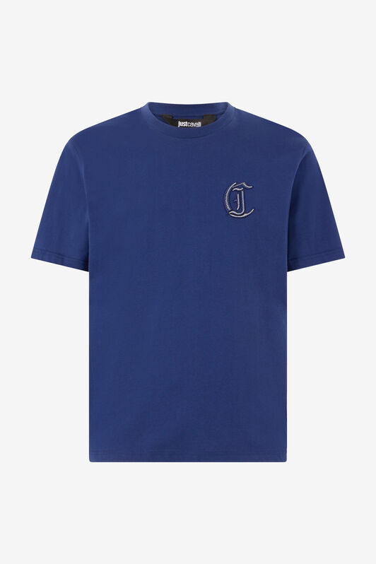 JC Camiseta Con Monograma En El Pecho Azul oscuro UFT064-UF084