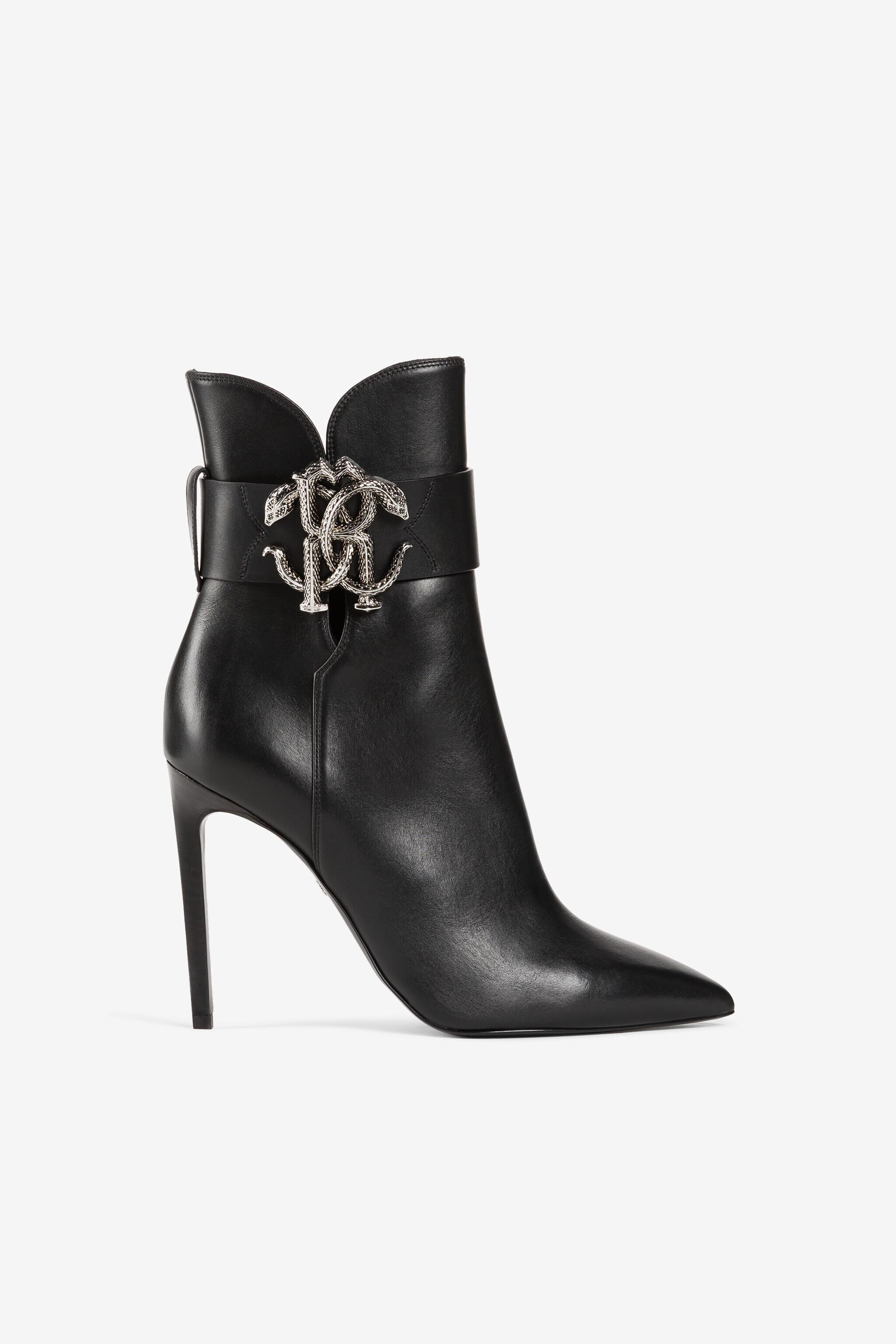 RC Mirror Snake leather boots Black/Silver RKS015-PZV10