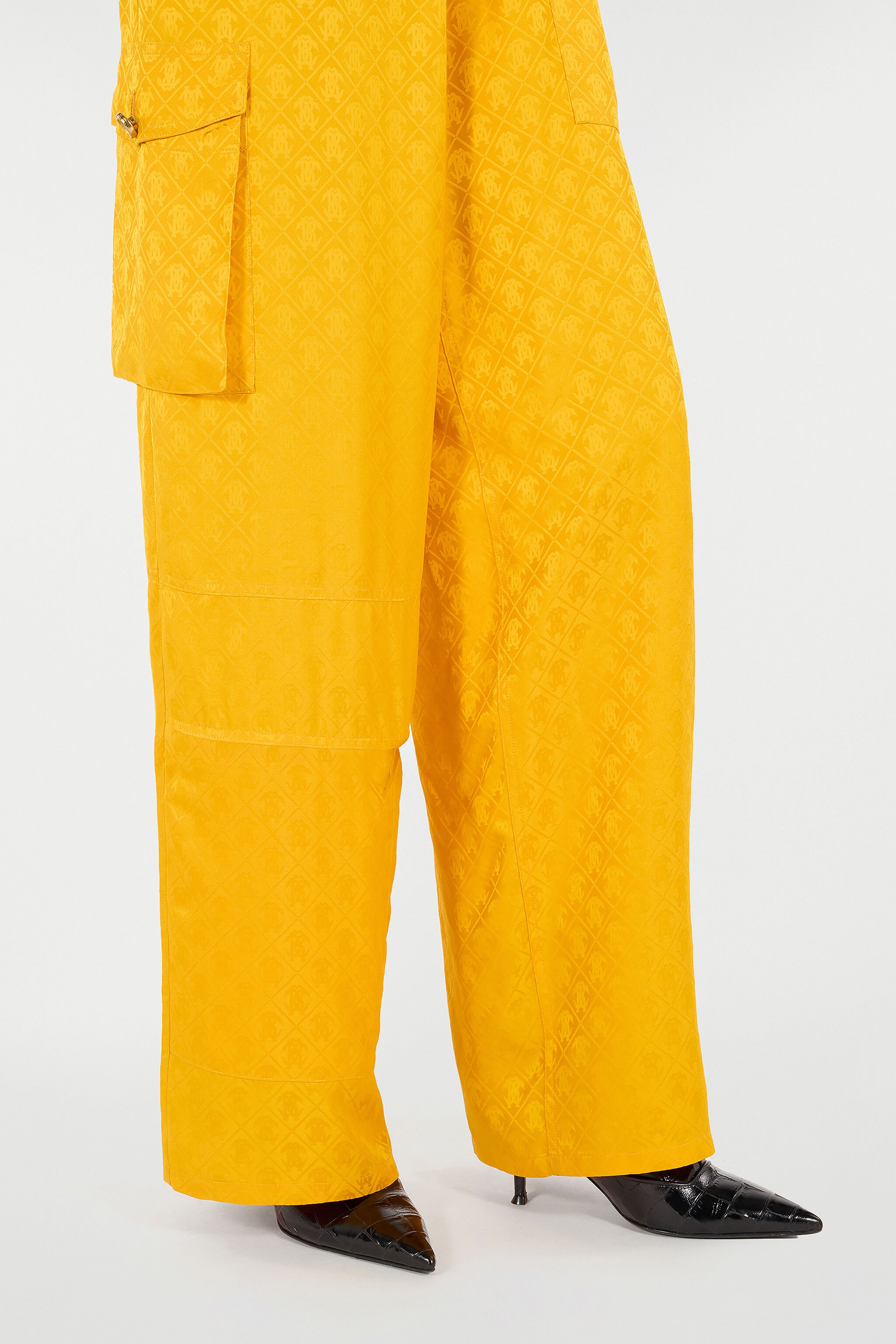 RC Pants With All-Over Mirror Snake Monogram Yellow VKT202-RK010