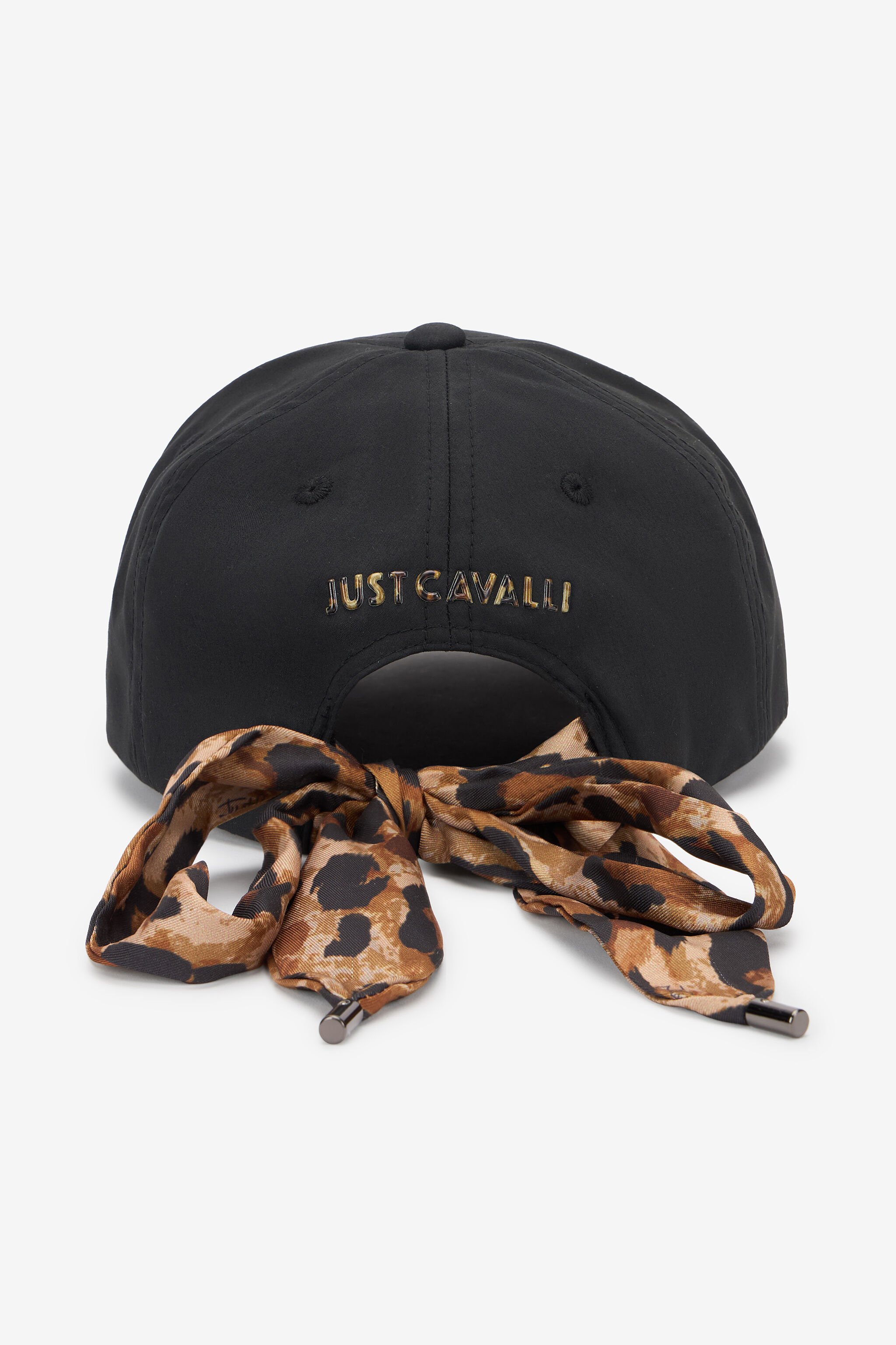 JC Schwarze Baseballkappe mit Leopard Monogram RC BLACK UFA019-UF348