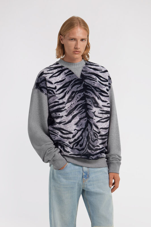 RC Zebra print sweatshirt Gray TRT68D-CF050