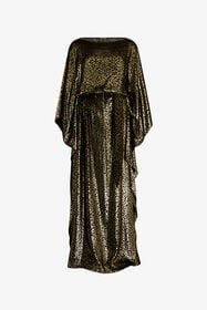 ${brand} Glossy Silk Animal-Print Kimono Dress ${colorDescription} ${masterID}