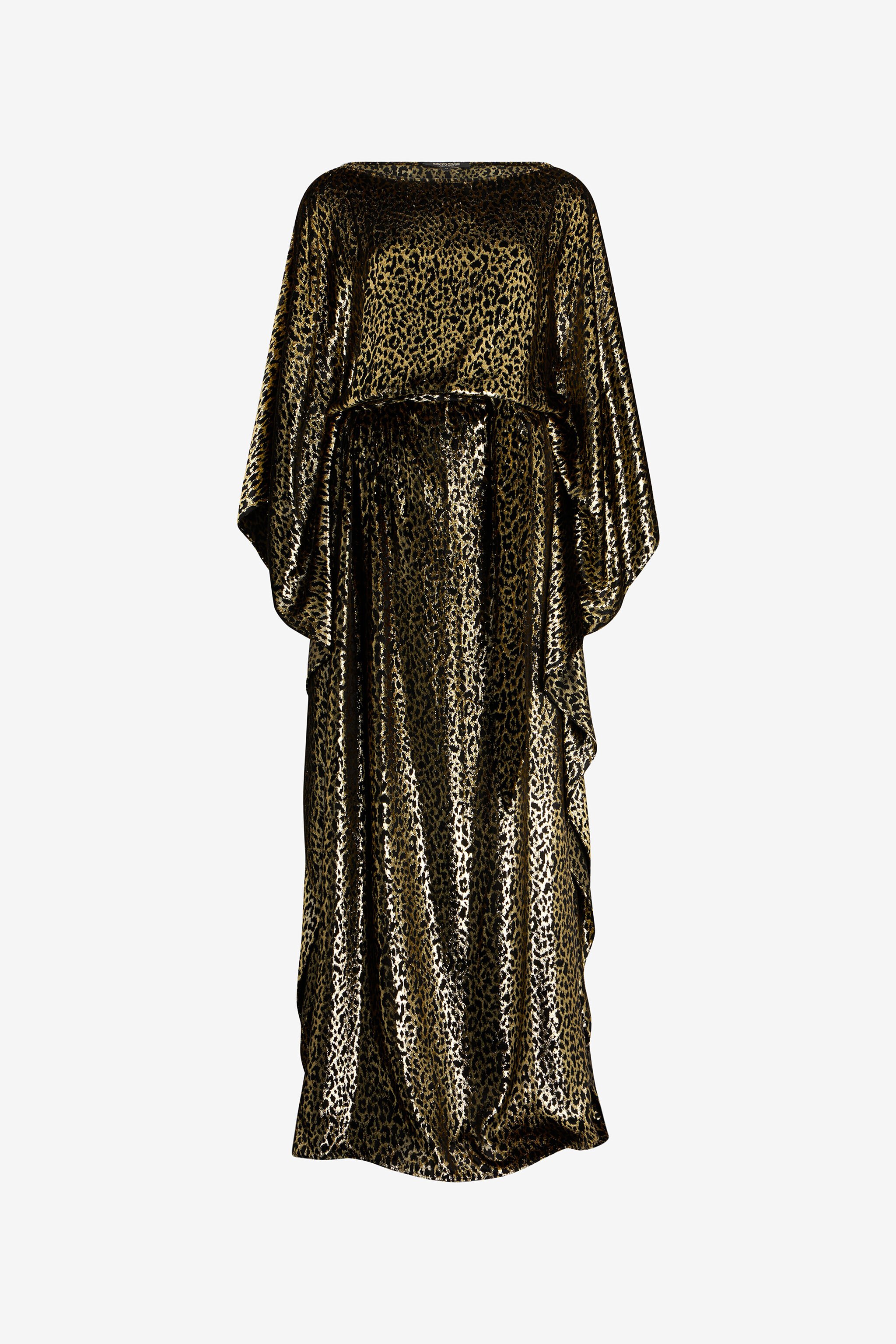 RC Glossy Silk Animal-Print Kimono Dress RC Glossy Silk Animal-Print Kimono Dress BLACK/GOLD WKT180-FT061