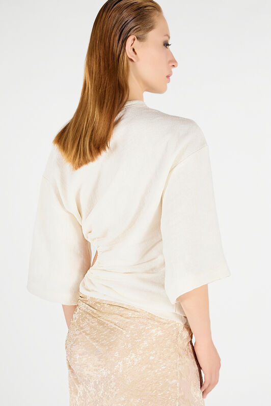 RC Wall Print Dress Ivory UWT120-LG018