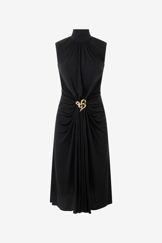 RC Midi Dress with Draping RC Midi Dress with Draping Negro VKT111-JE034