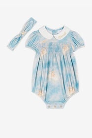 JU Wild Leda-Print Romper Set Light blue RJT81H-JFI07