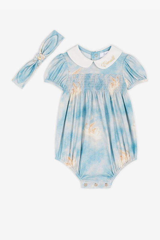 JU Wild Leda-Print Romper Set JU Wild Leda-Print Romper Set Light blue RJT81H-JFI07