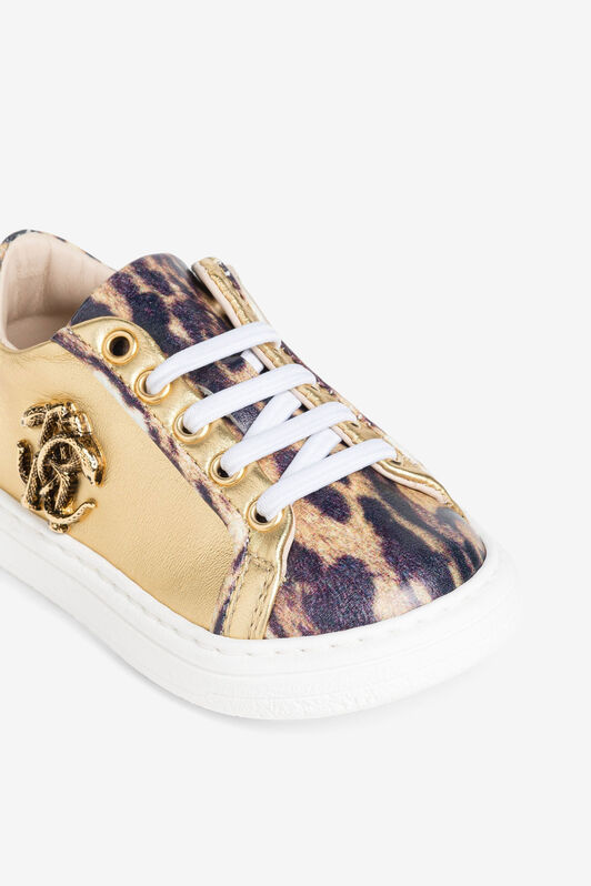 JU Mirror Snake Sneakers JU Mirror Snake Sneakers Gold PJS042-PM243