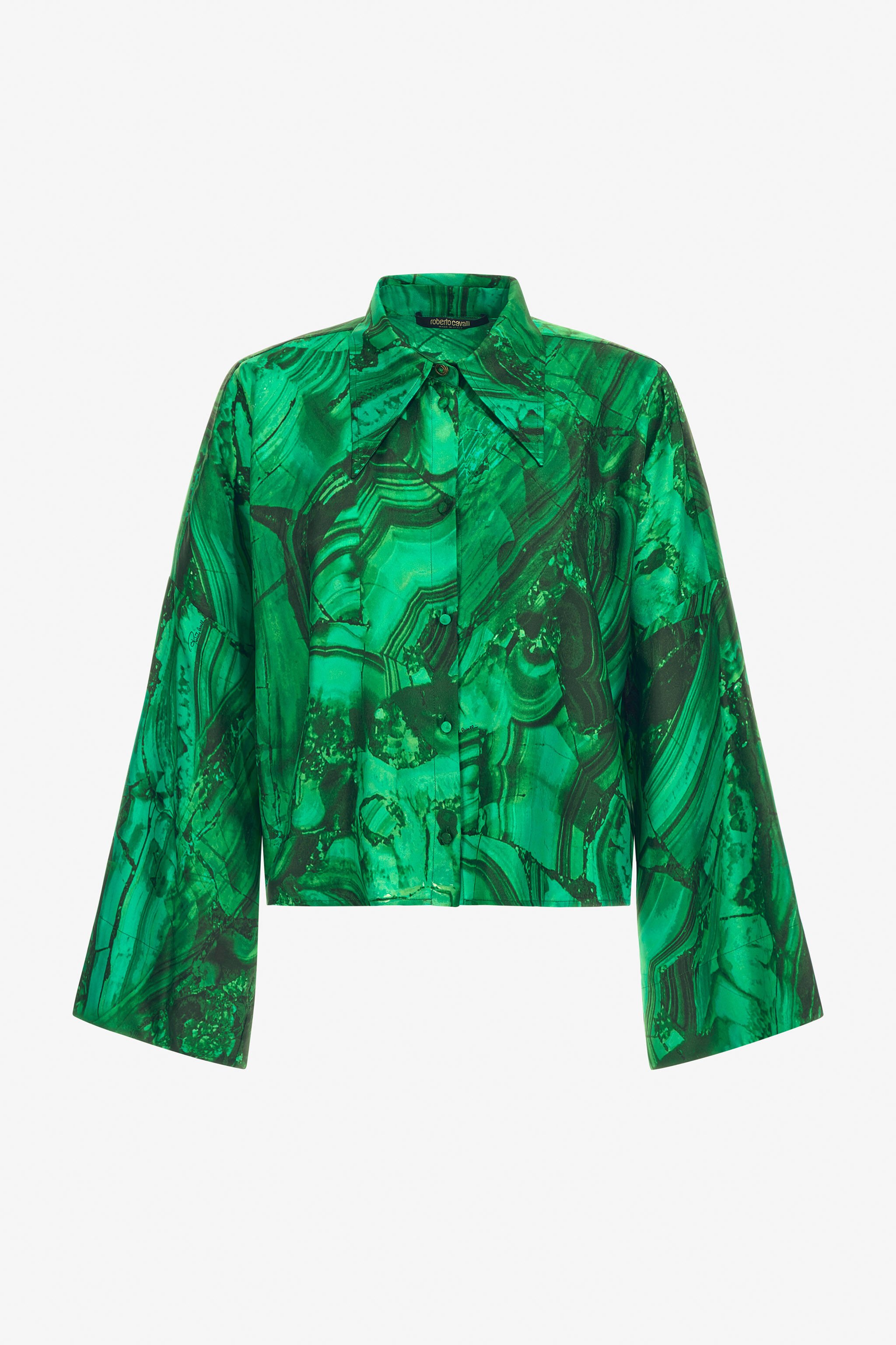 RC Malachite print Blouse Green TKT700-4QN06