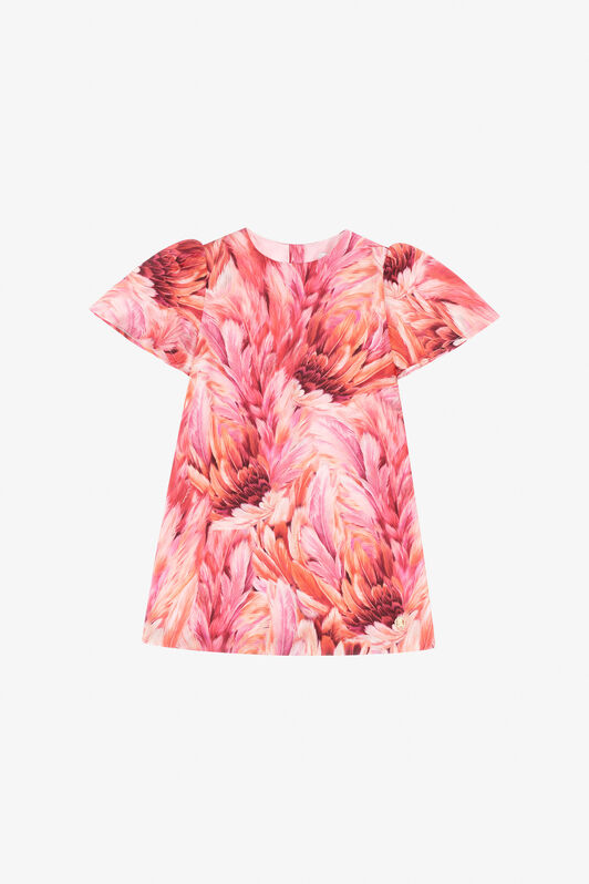 JU Plumage Print Dress Fuchsia TJT10Q-4QN15