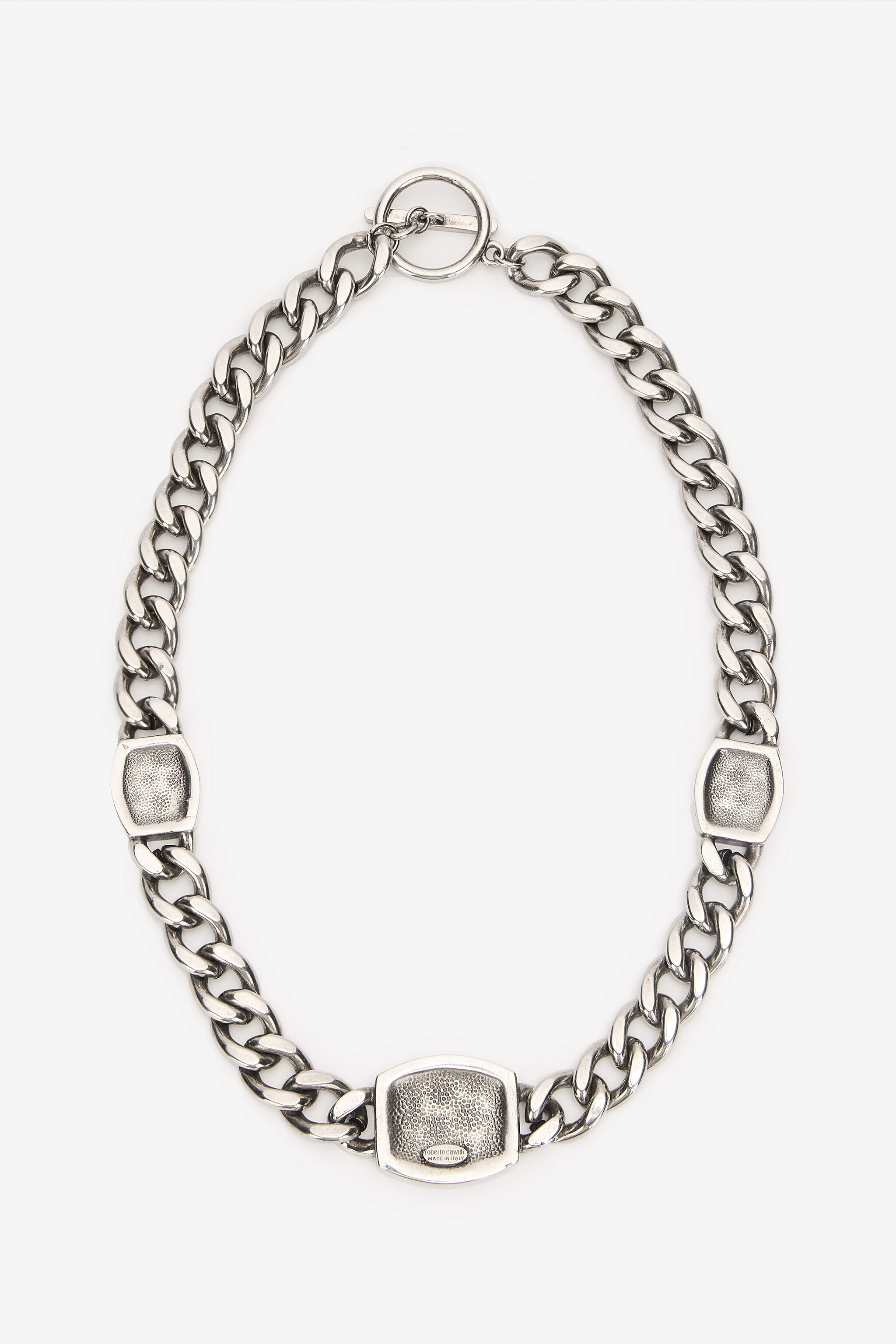 RC Chain Necklace with RC Monogram Silver VRG003-AM258