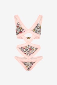 RC Florentine Flowers One-Piece Swimsuit BEIGE WQW006-HVR40