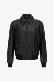 ${brand} Blouson aviateur en cuir ${colorDescription} ${masterID}