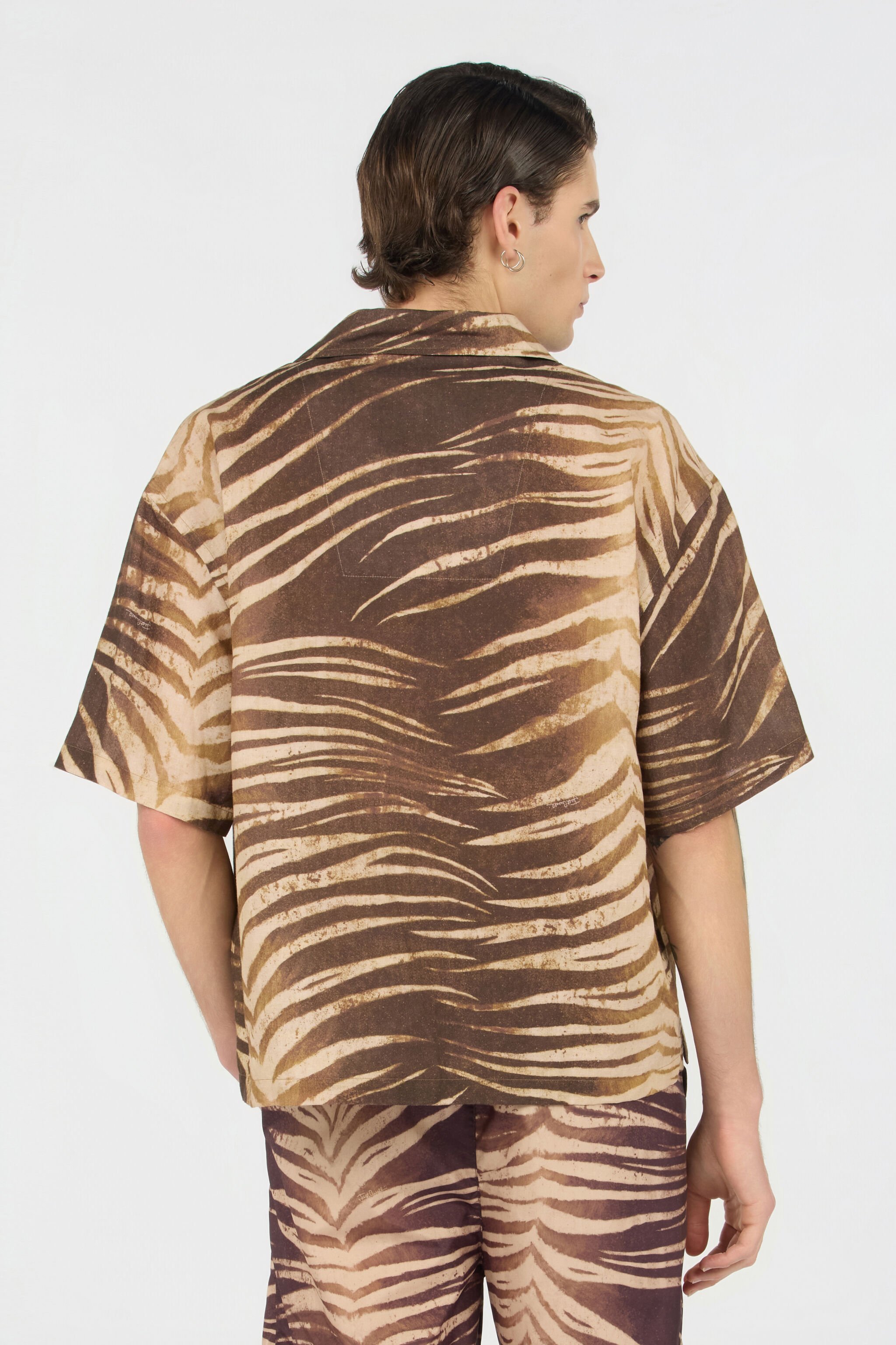 JC Hemd mit Natural Barb-Print 751 BEIGE + 709 MARR WFM006-WF154