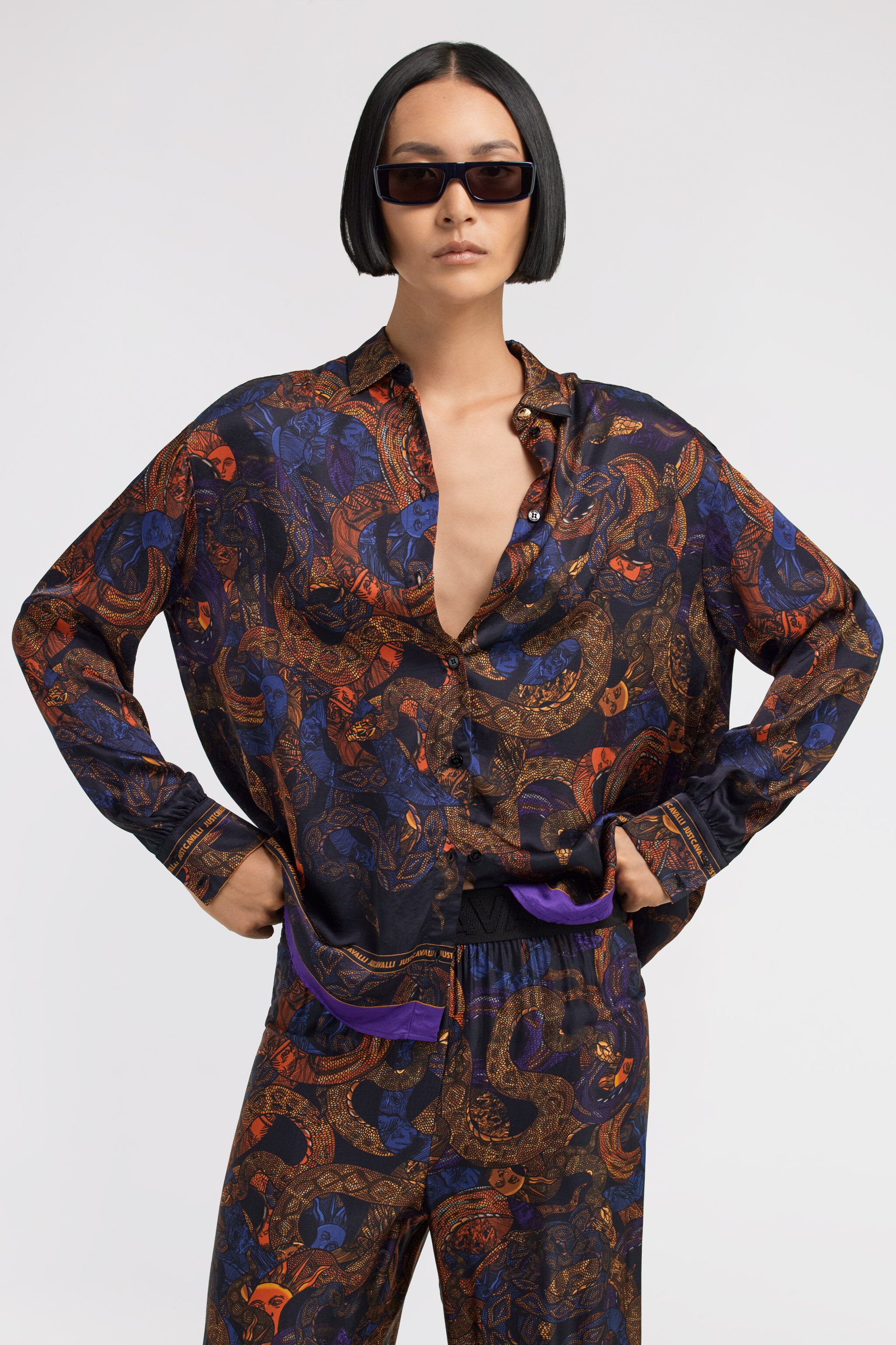 JC Camicia Just Cavalli Blu scuro TFT119-TF184