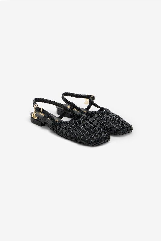 JC Escarpin Slingback au Design Tressé JC Escarpin Slingback au Design Tressé BLACK WFS105-WF343