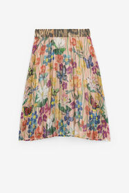 ${brand} Flower-Print Pleated Skirt ${colorDescription} ${masterID}