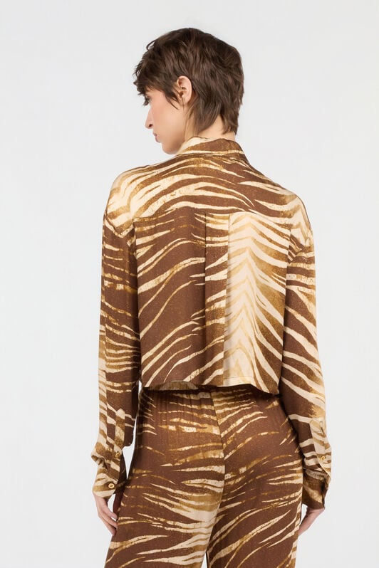 JC Natural Barb Print Shirt SABBIA WFT251-WF649