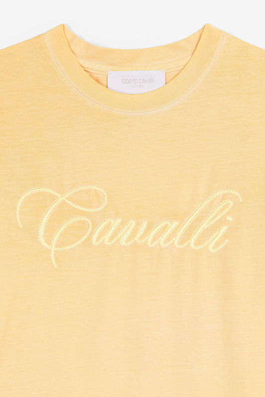 JU Logo-Embroidered T-Shirt JU Logo-Embroidered T-Shirt Yellow OJT608-ISA2J