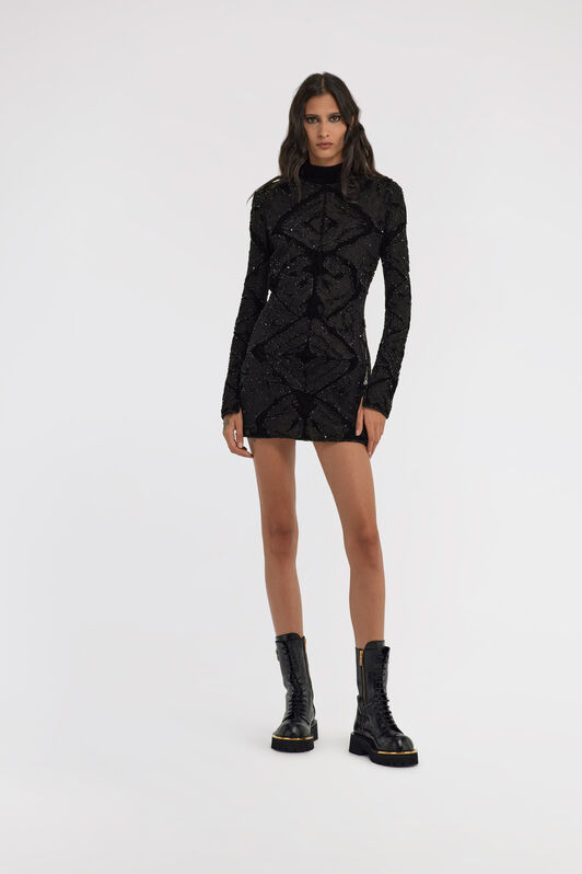RC Embroidered dress Black TWR160-RT002