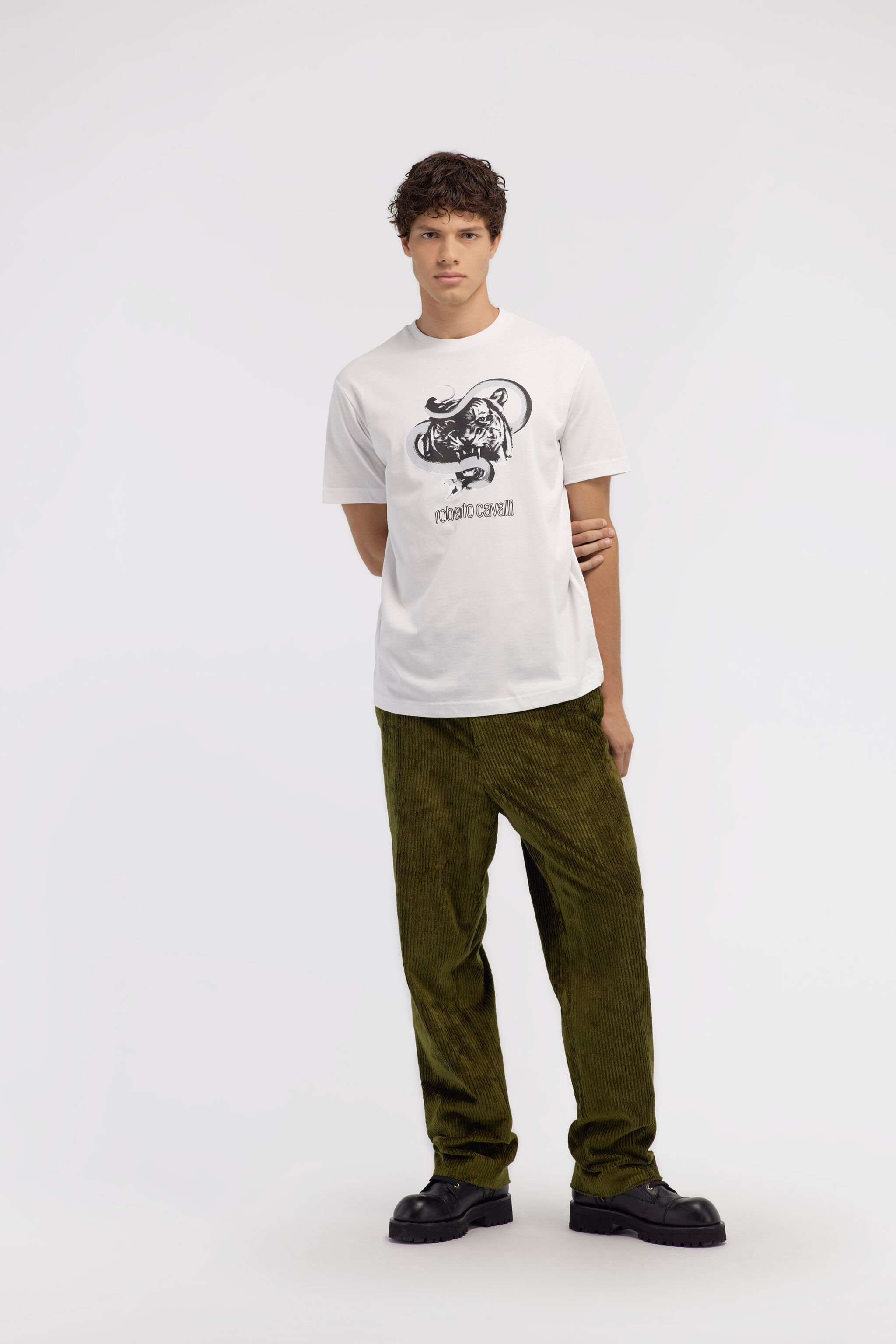 RC T-shirt con stampe Jaguar e Snake Bianco NOT60J-JD060