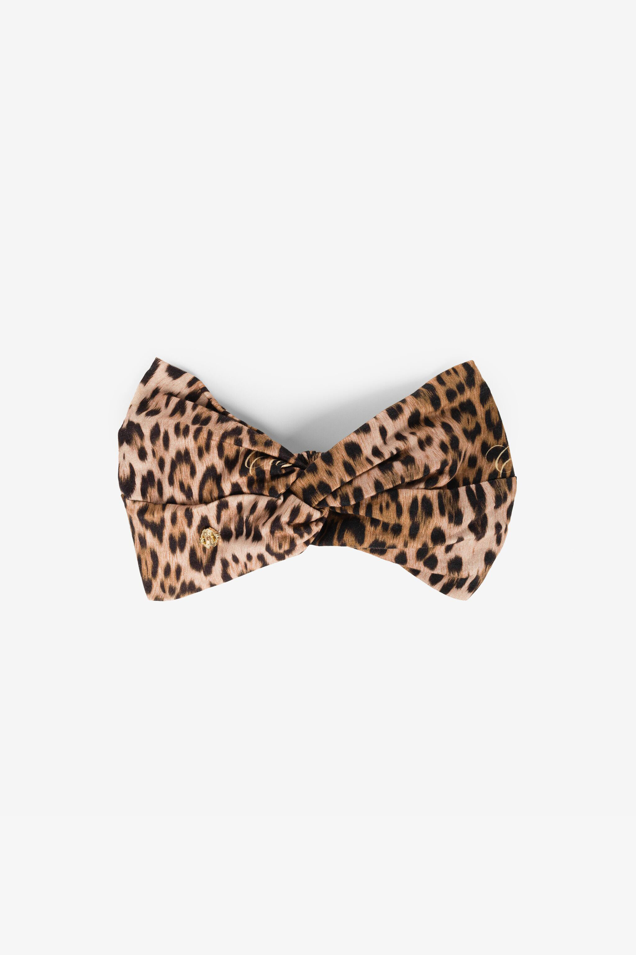 JU Jaguar-Print Twist Headband Light brown RJI003-JFF65