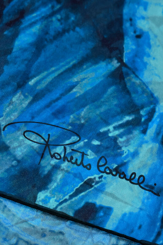 RC Silk Scarf with Malachite Print Dark blue TALR50-IR067