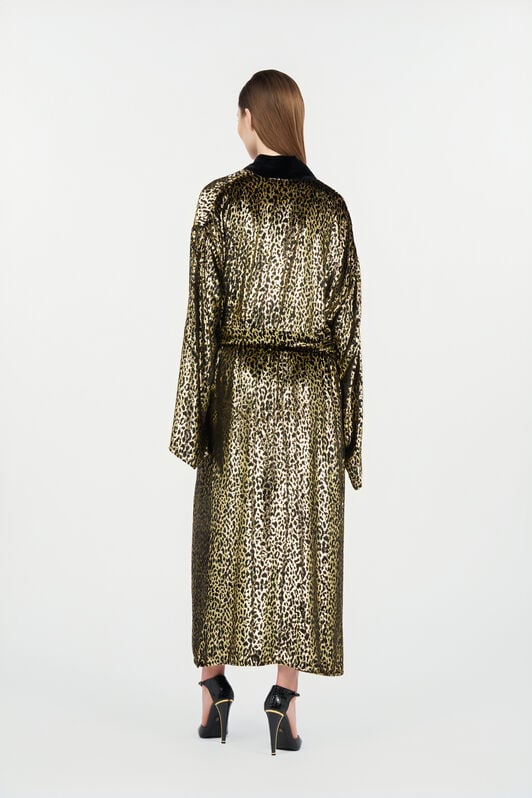 RC Fil Coupé Leopard Print Coat BLACK/GOLD WKT502-FT061