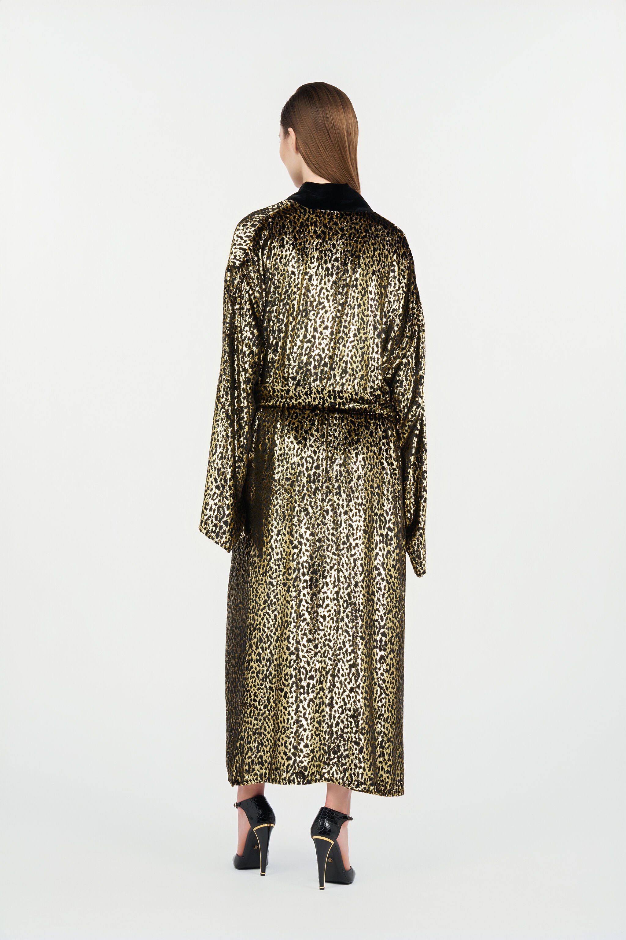 RC Fil Coupé Leopard Print Coat BLACK/GOLD WKT502-FT061