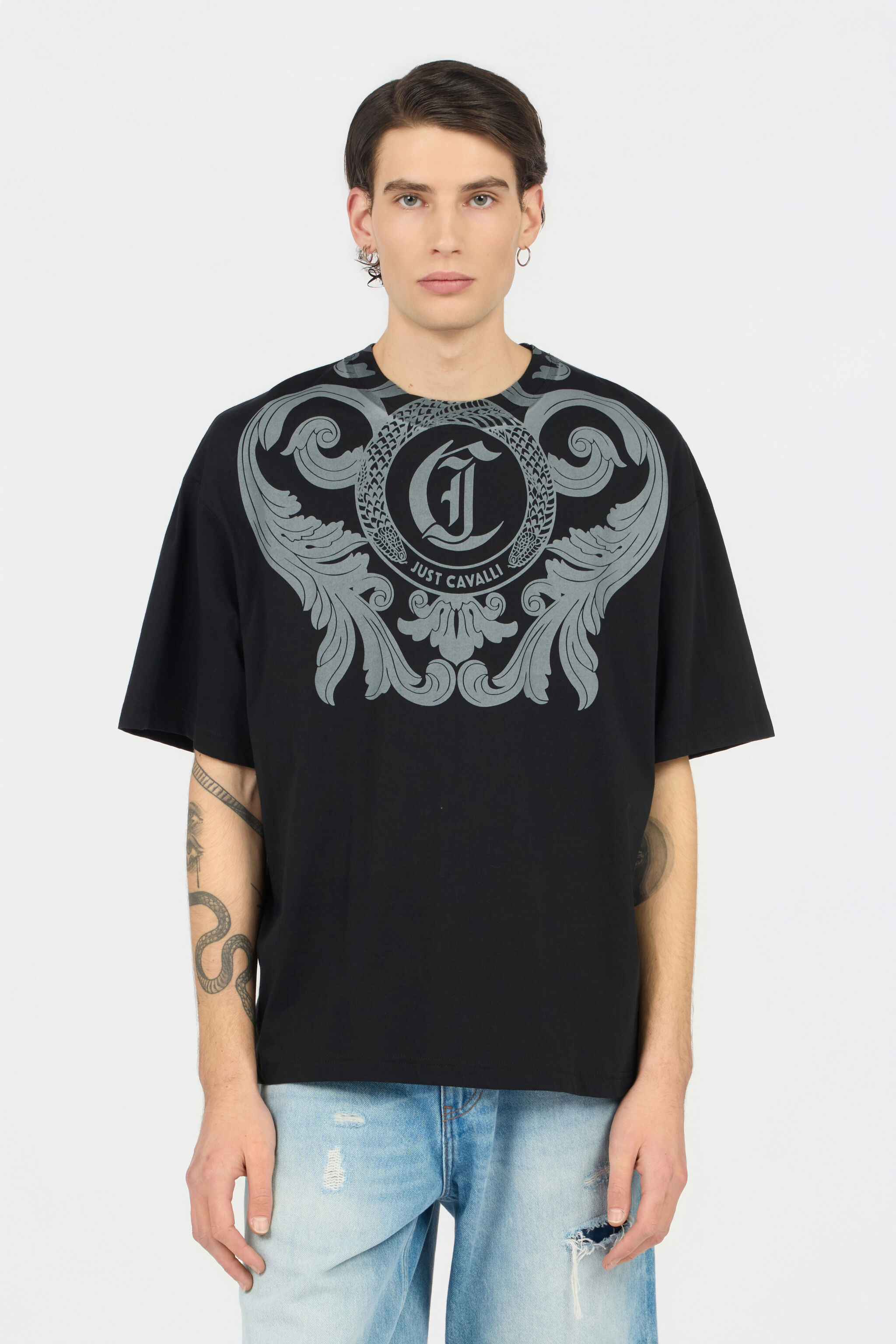 JC Black T-Shirt With Logo BLACK WFT060-WF090