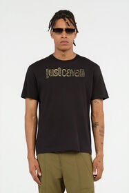 JC Camiseta Negra Con Logo Dorado BLACK VFT070-VF114