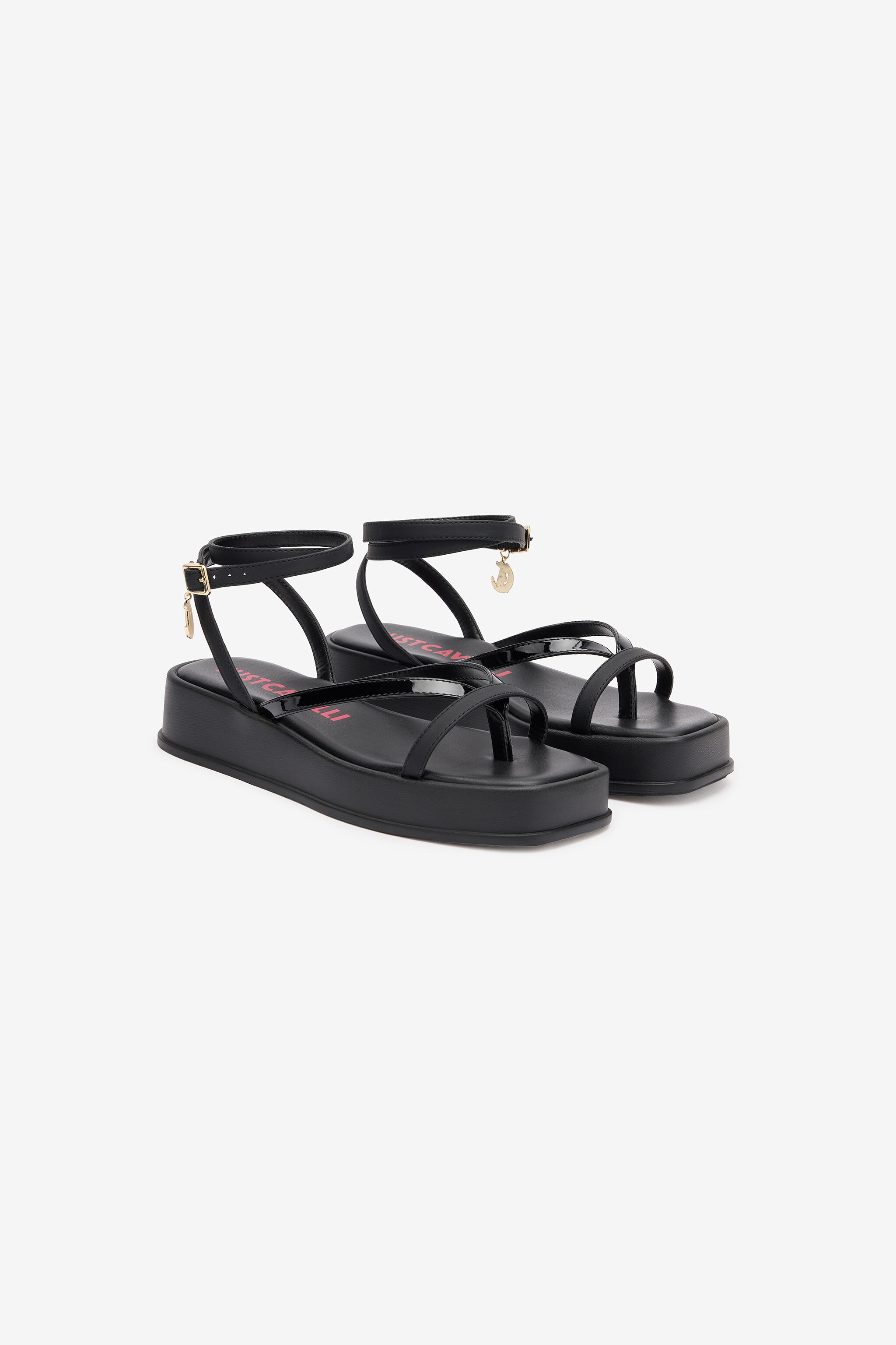 JC Flip-Flop Sandals With Platform And Strap Black SFS162-SF499
