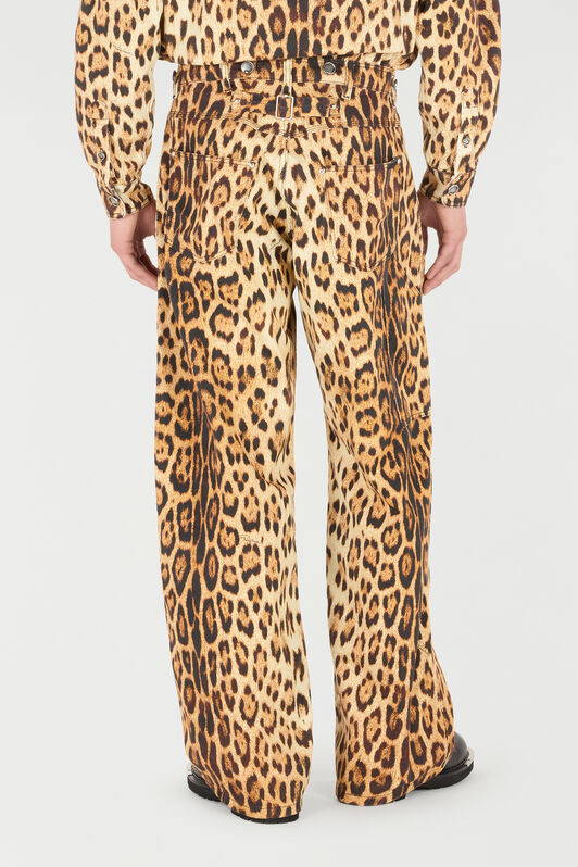 RC Jeans with All-Over Leopard Skin Print RC Jeans with All-Over Leopard Skin Print Brown VRJ232-4NP73