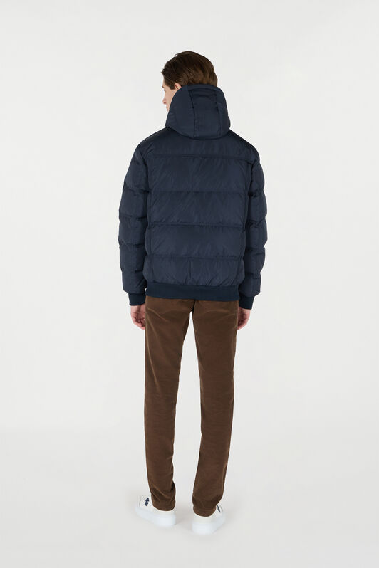 RC Gesteppte Daunenjacke Mit Kapuze Dunkelblau OOT40B-SBO01