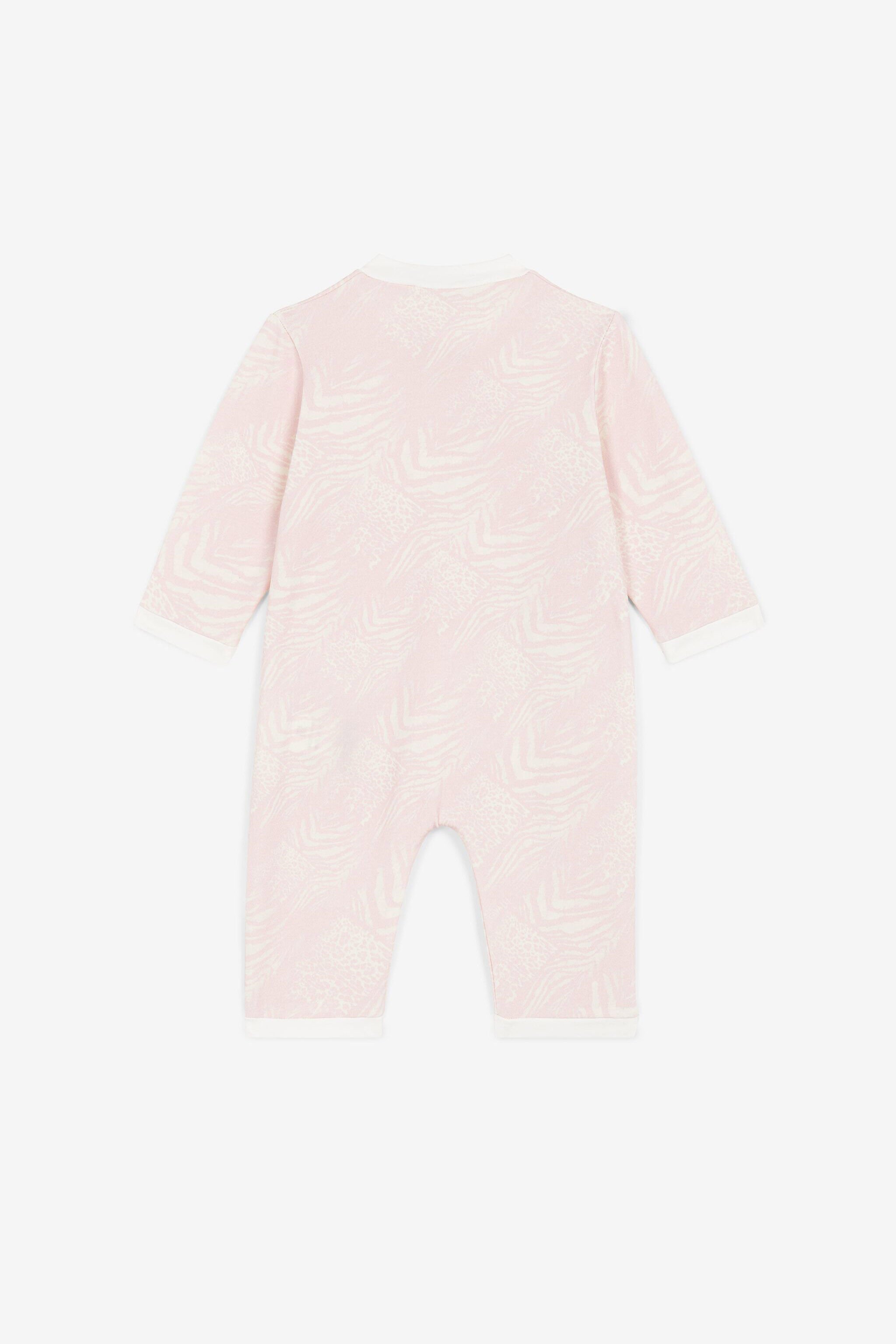 JU Animalier Patchwork-Print Babygrow Set Pink OJT80A-JMC76