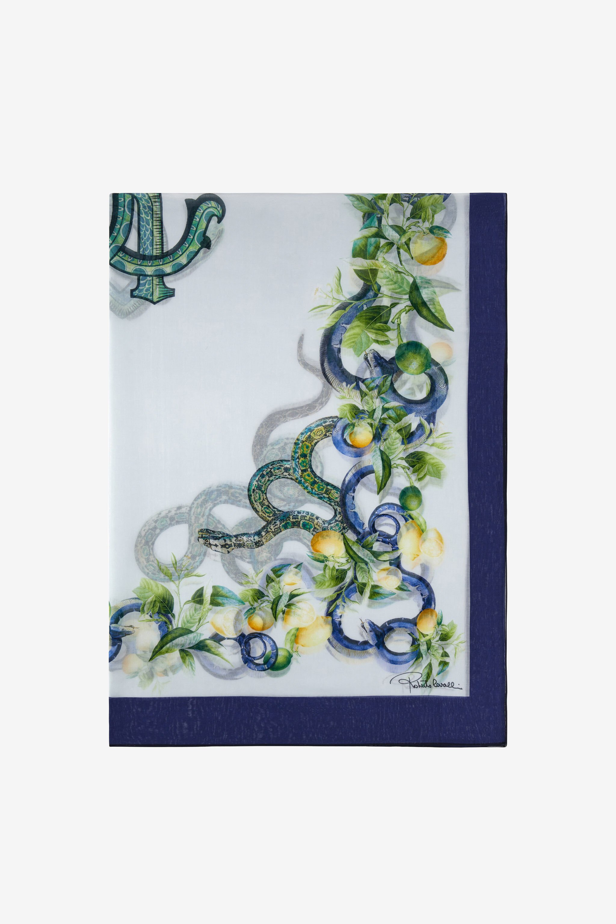 RC Pareo Roberto Cavalli con stampa LEMON Blu SYI00D-1SL58