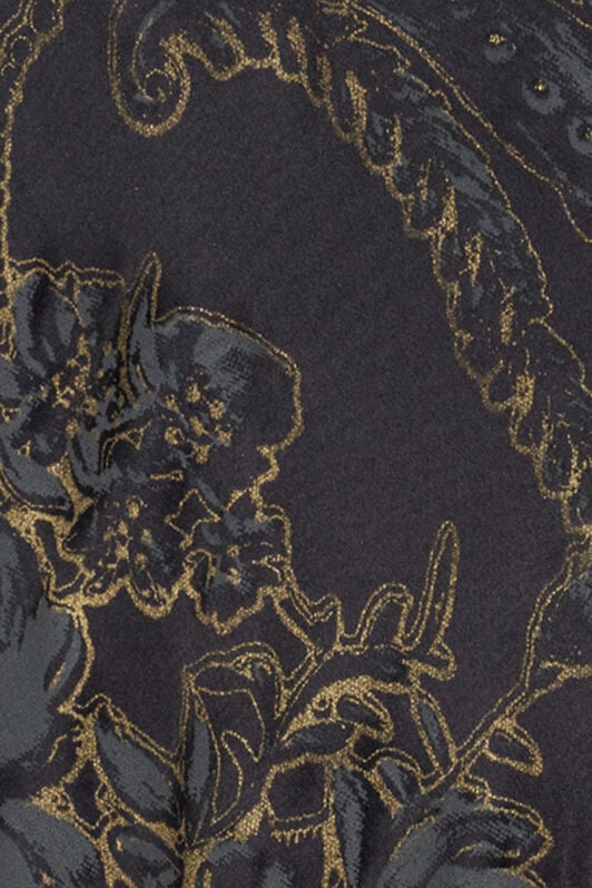 RC Ornamental Black silk kaftan BLACK WKT182-SZR36