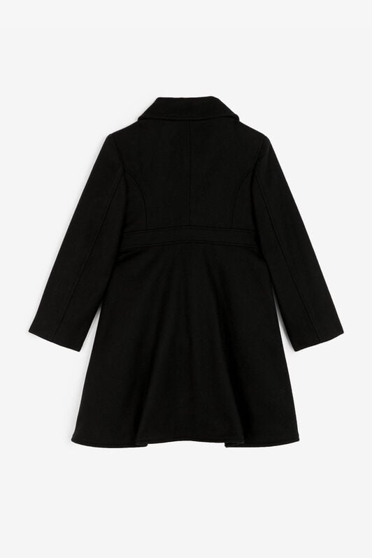 JU Logo-plaque wool-blend coat Black RJT40G-FE007