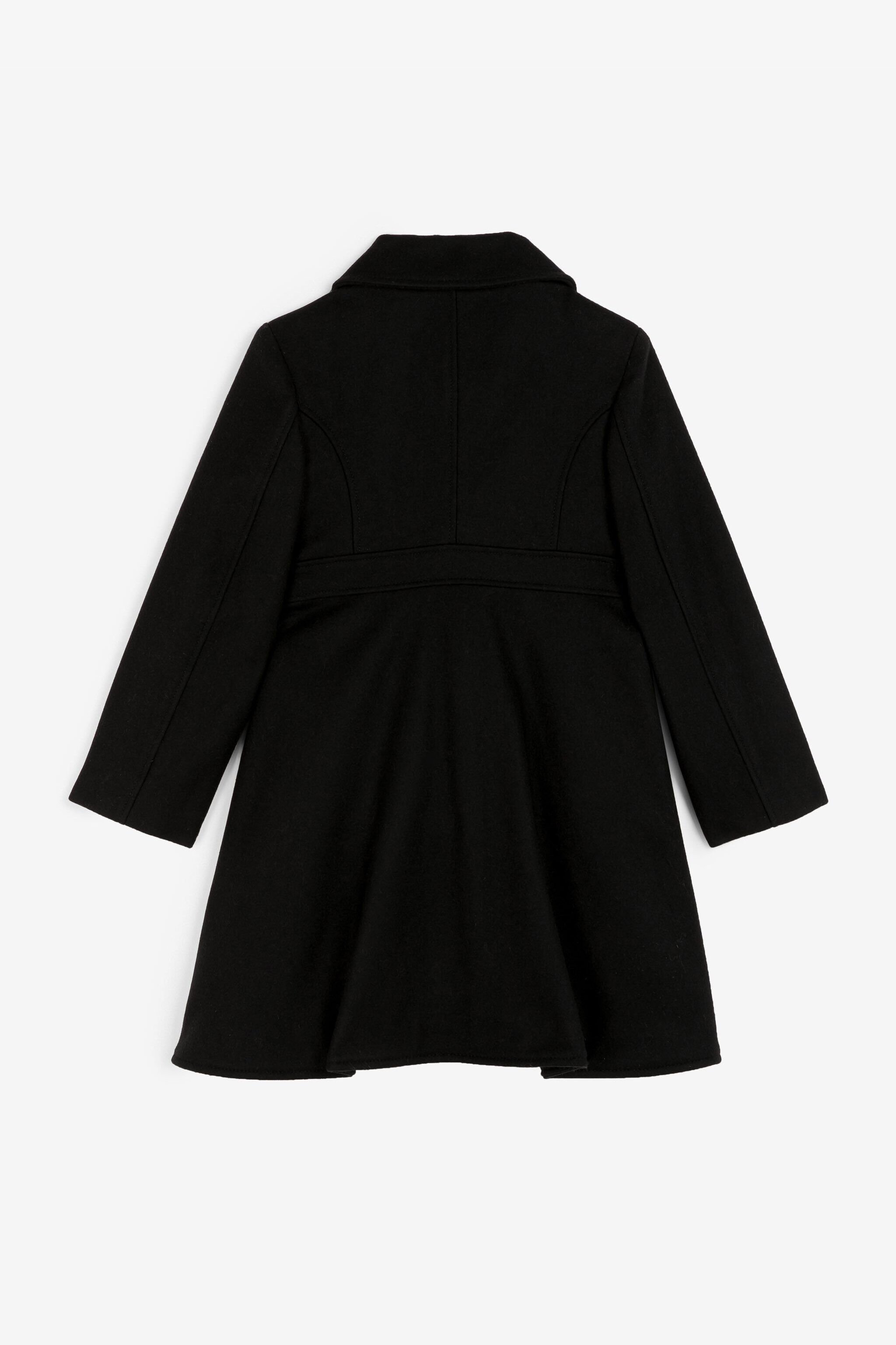 JU Logo-plaque wool-blend coat Black RJT40G-FE007