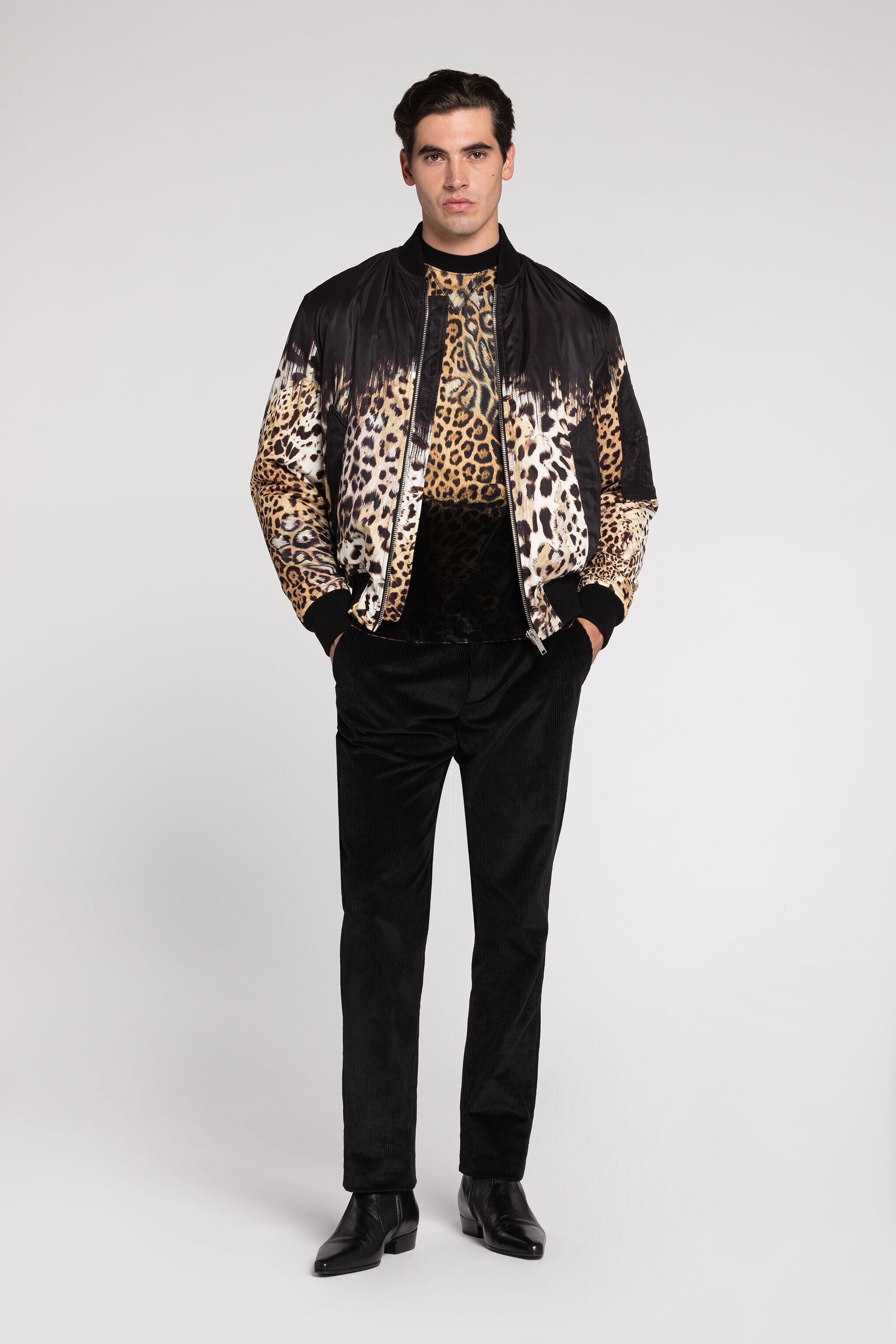 RC T-Shirt mit Leoparden-Print BROWN RRT62E-3PH86