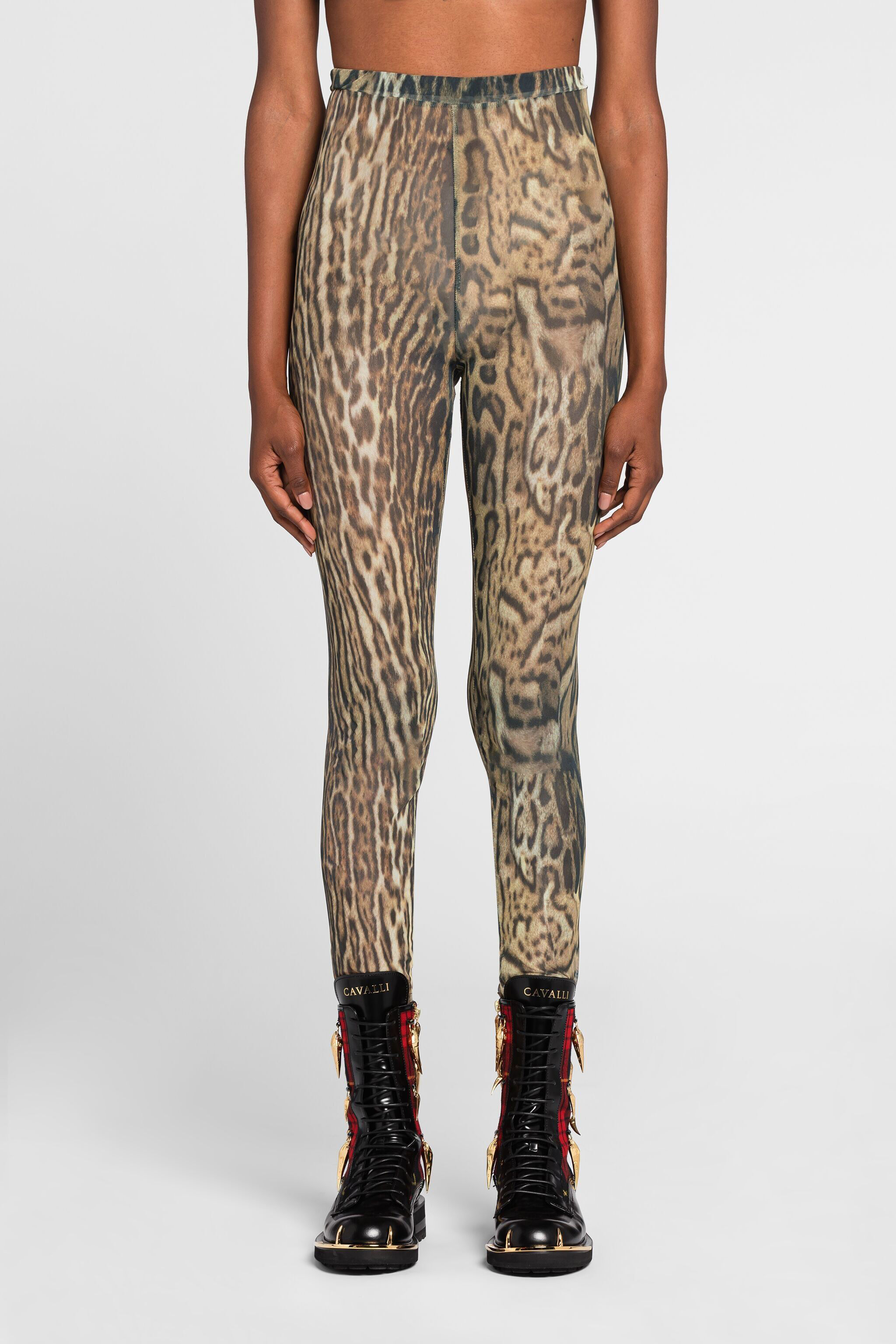 RC Ocelot-Print Sheer Leggings NATURALE/NATURALE PKT25J-RSE37