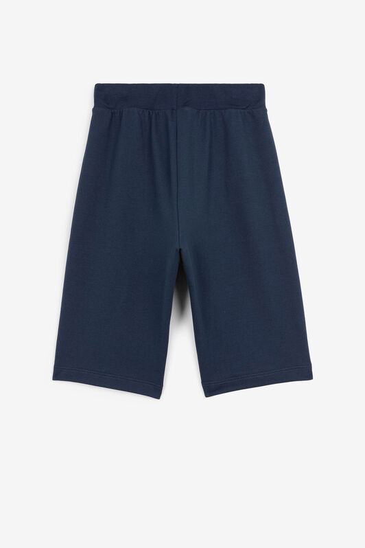JU Pantalón corto con bordado Monograma RC Azul oscuro QJT236-CF050