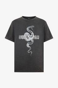 ${brand} Grey T-Shirt With Snake Logo Print ${colorDescription} ${masterID}